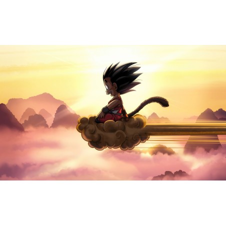 Plaque Son Goku enfant nuage magique